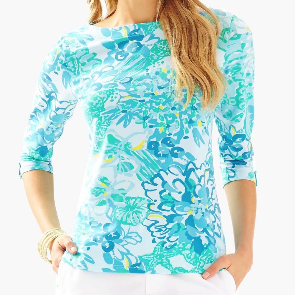 Lilly Pulitzer • EUC Boatneck Top